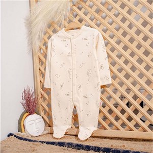 Tiffany Baby Basic Theme Patikli Bebek Tulumu 61033 Ekru