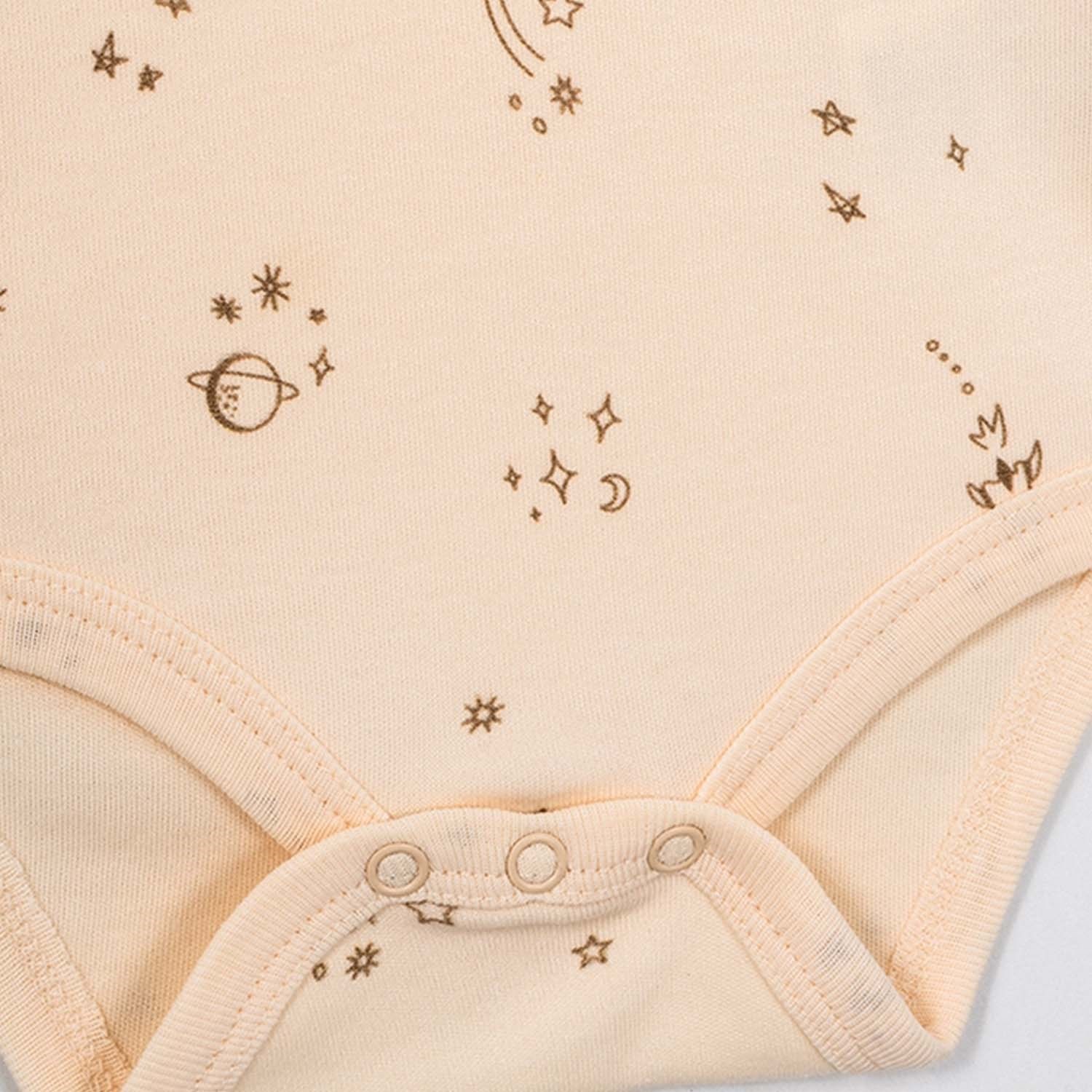 Tiffany Baby Galaxy Organic Theme Uzun Kollu Bebek Body 61011 Ekru