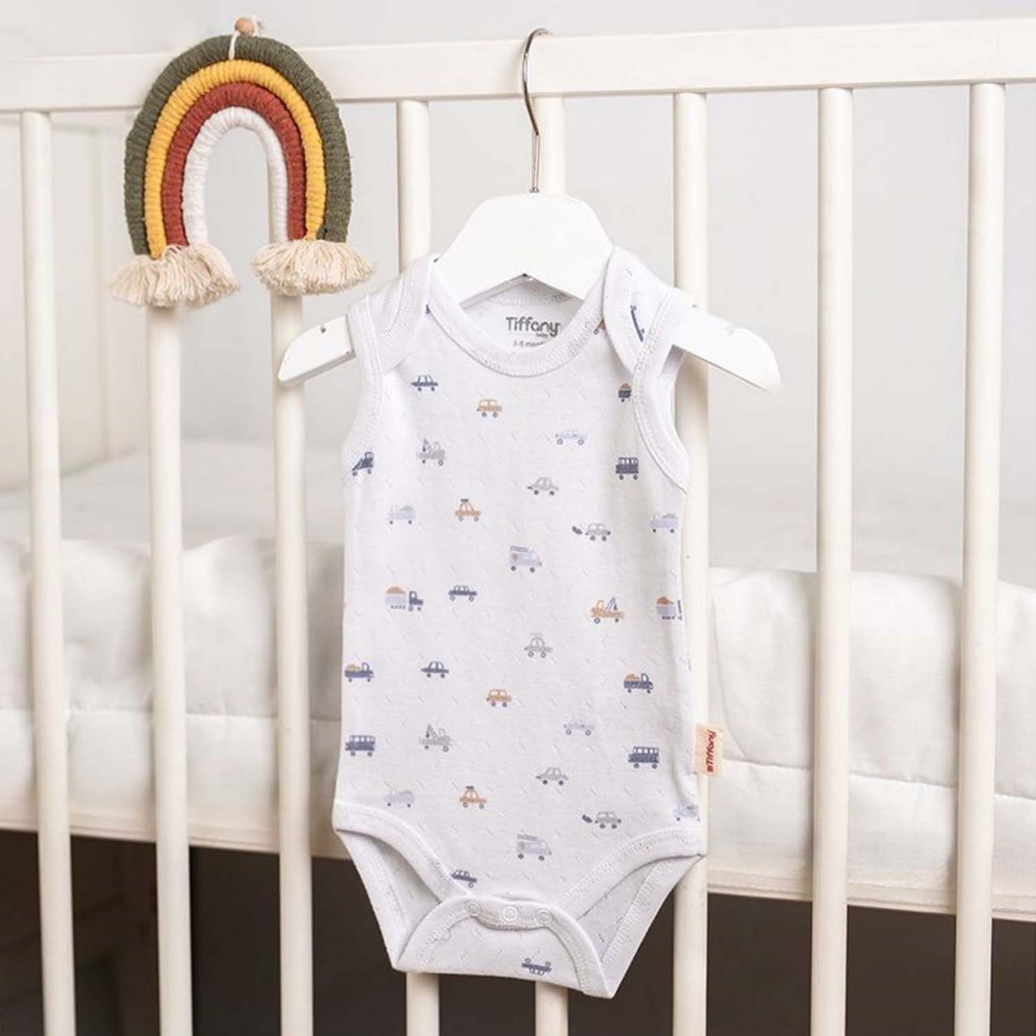 Tiffany Baby Jakarlı Driver Theme Bebek Atlet Body 58009 Açık Mavi