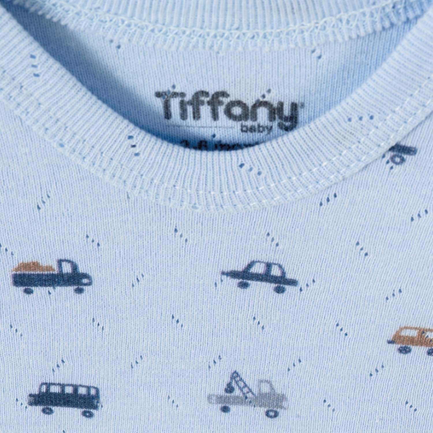 Tiffany Baby Jakarlı Driver Theme Bebek Atlet Body 58009 Mavi