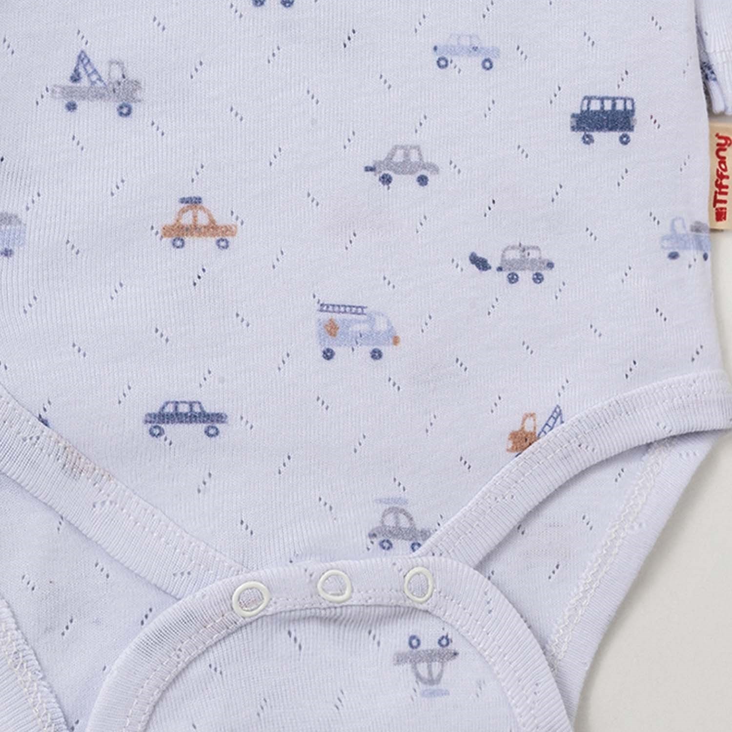 Tiffany Baby Jakarlı Driver Theme Kruvaze Bebek Body 58022 Açık Mavi