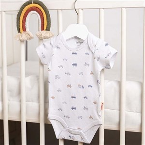 Tiffany Baby Jakarlı Driver Theme Yarım Kol Bebek Body Açık Mavi