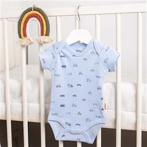 Tiffany Baby Jakarlı Driver Theme Yarım Kol Bebek Body Mavi