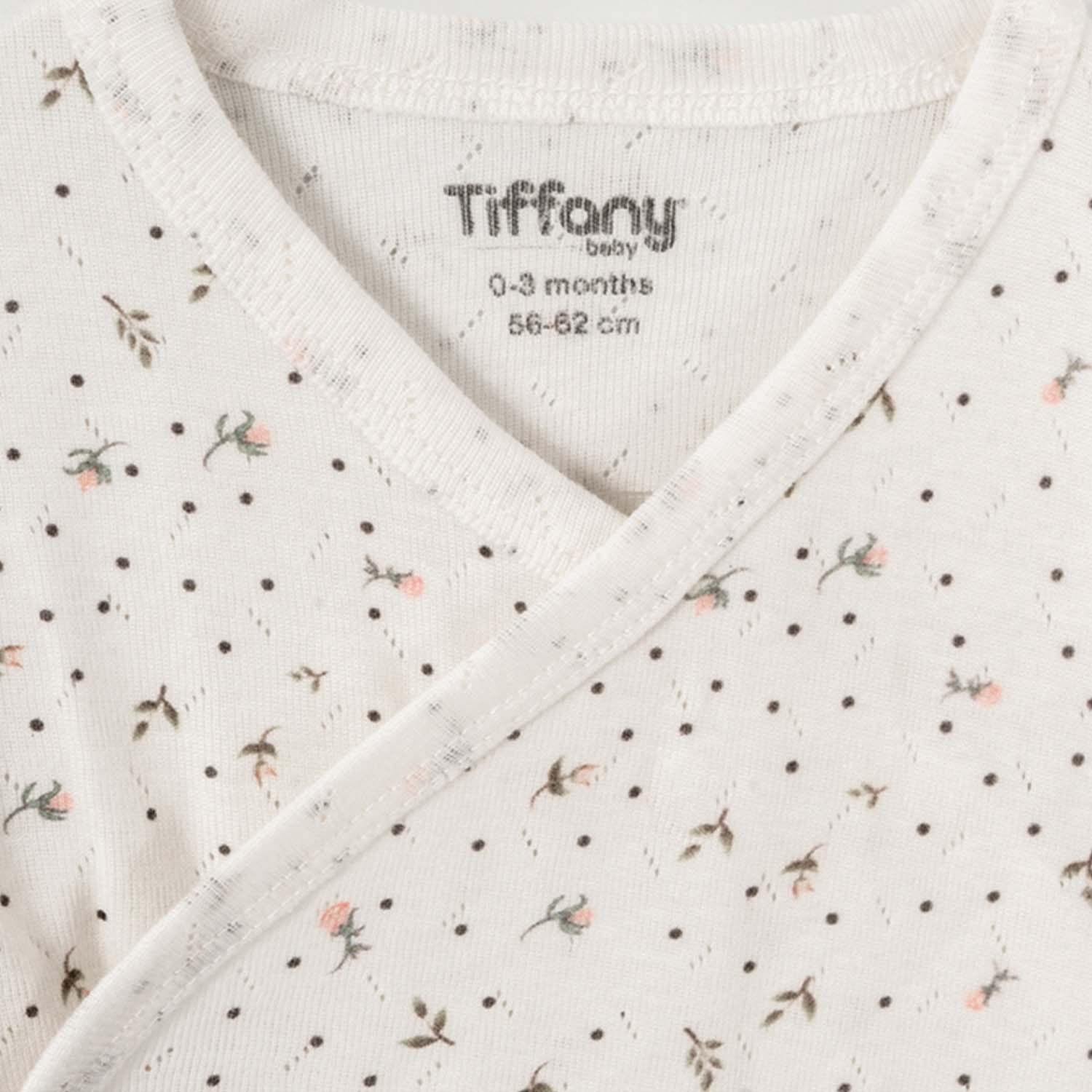 Tiffany Baby Jakarlı Flowering Theme 3'lü Bebek Zıbın Seti Ekru