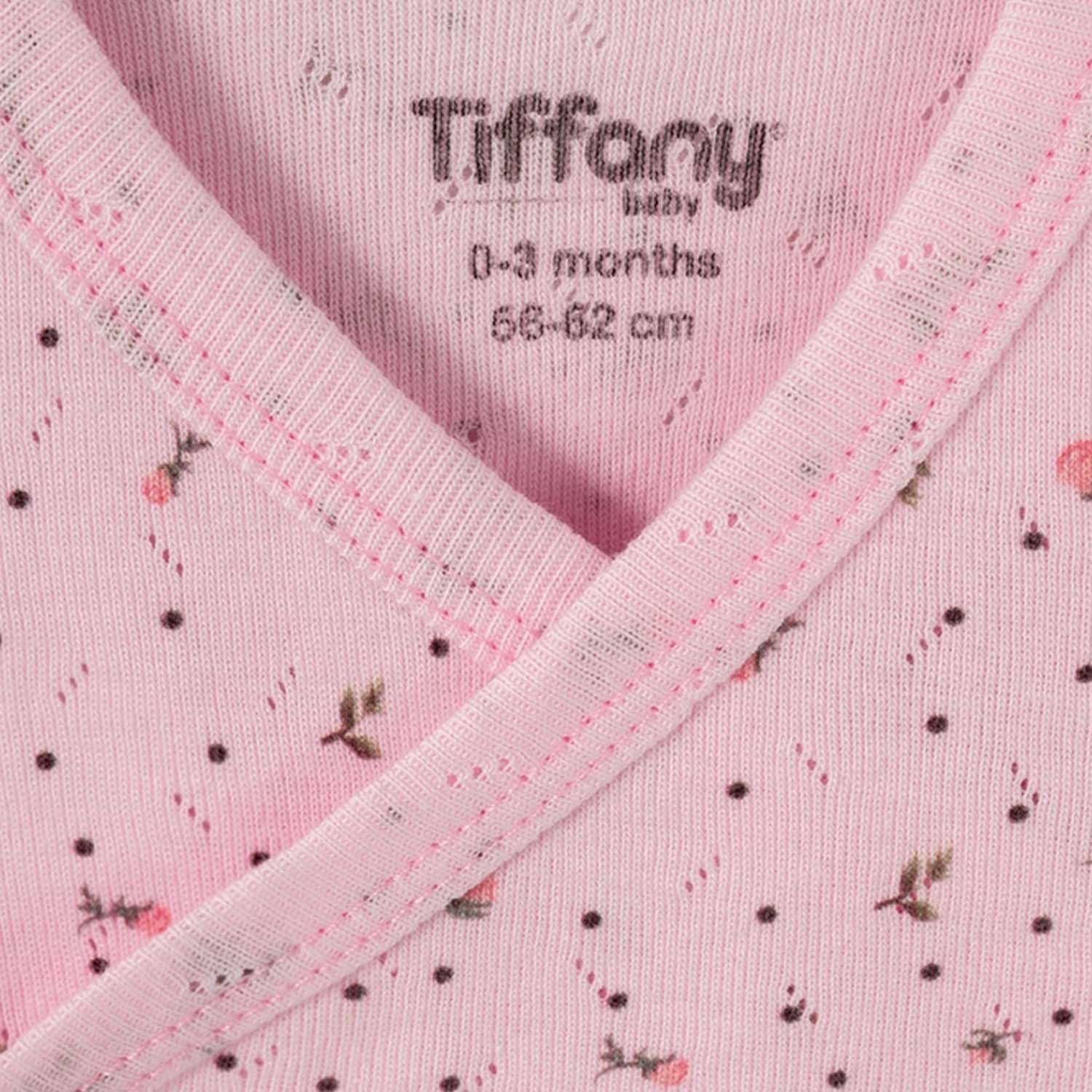 Tiffany Baby Jakarlı Flowering Theme 3'lü Bebek Zıbın Seti Pembe