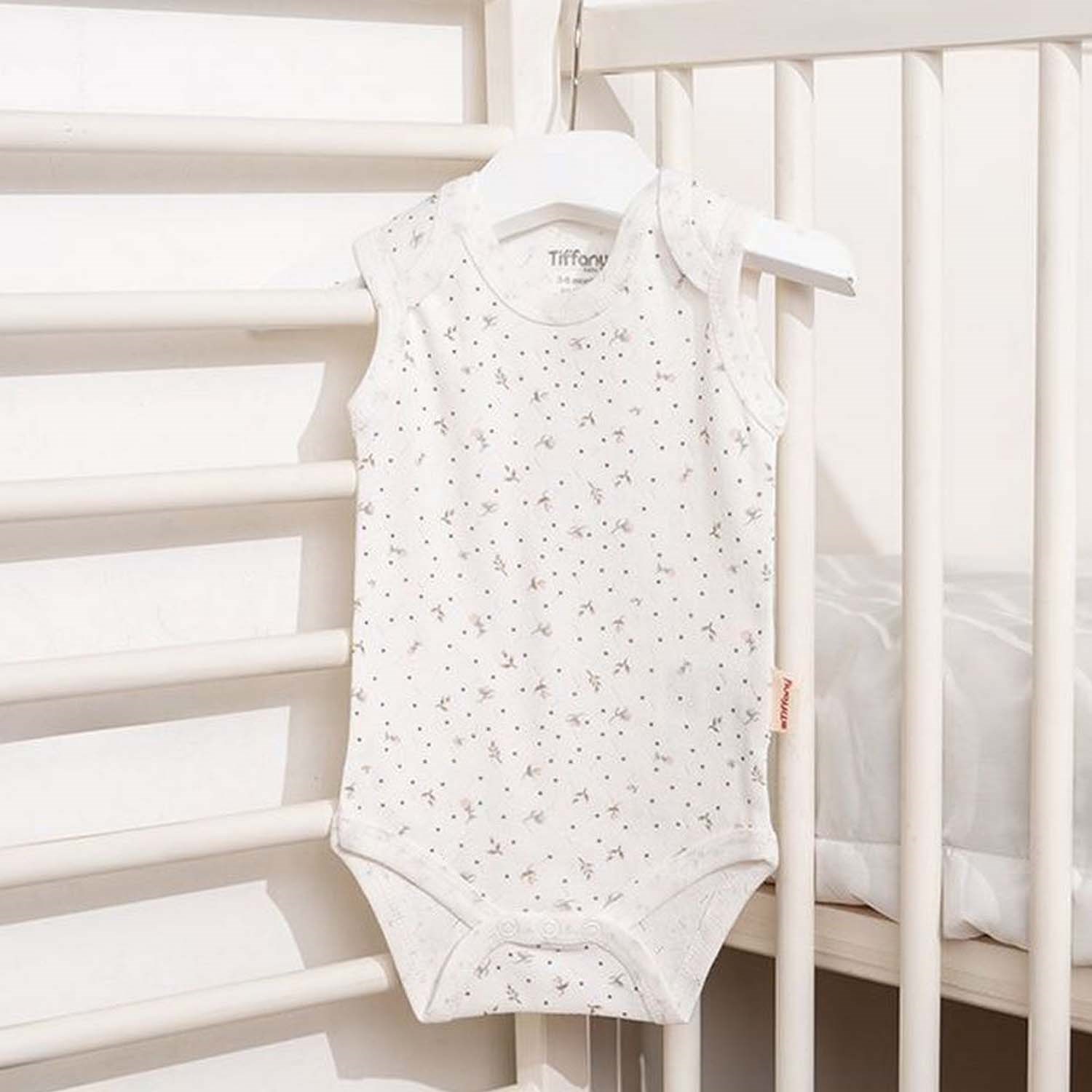 Tiffany Baby Jakarlı Flowering Theme Bebek Atlet Body 57009 Ekru