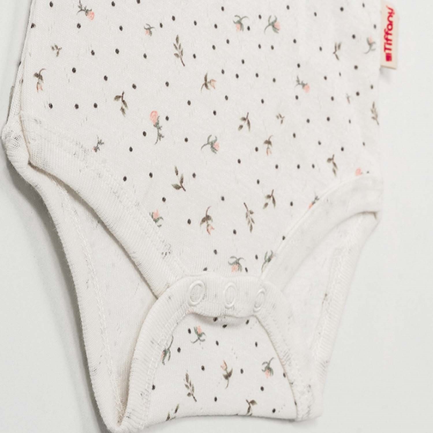 Tiffany Baby Jakarlı Flowering Theme Bebek Atlet Body 57009 Ekru