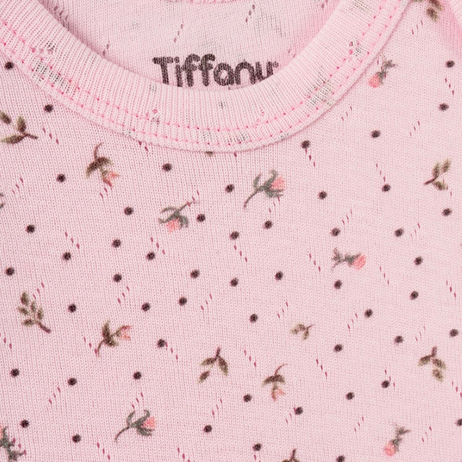 Tiffany Baby Jakarlı Flowering Theme Bebek Atlet Body 57009 Pembe