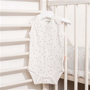 Tiffany Baby Jakarlı Flowering Theme Bebek Atlet Body 57009 Ekru
