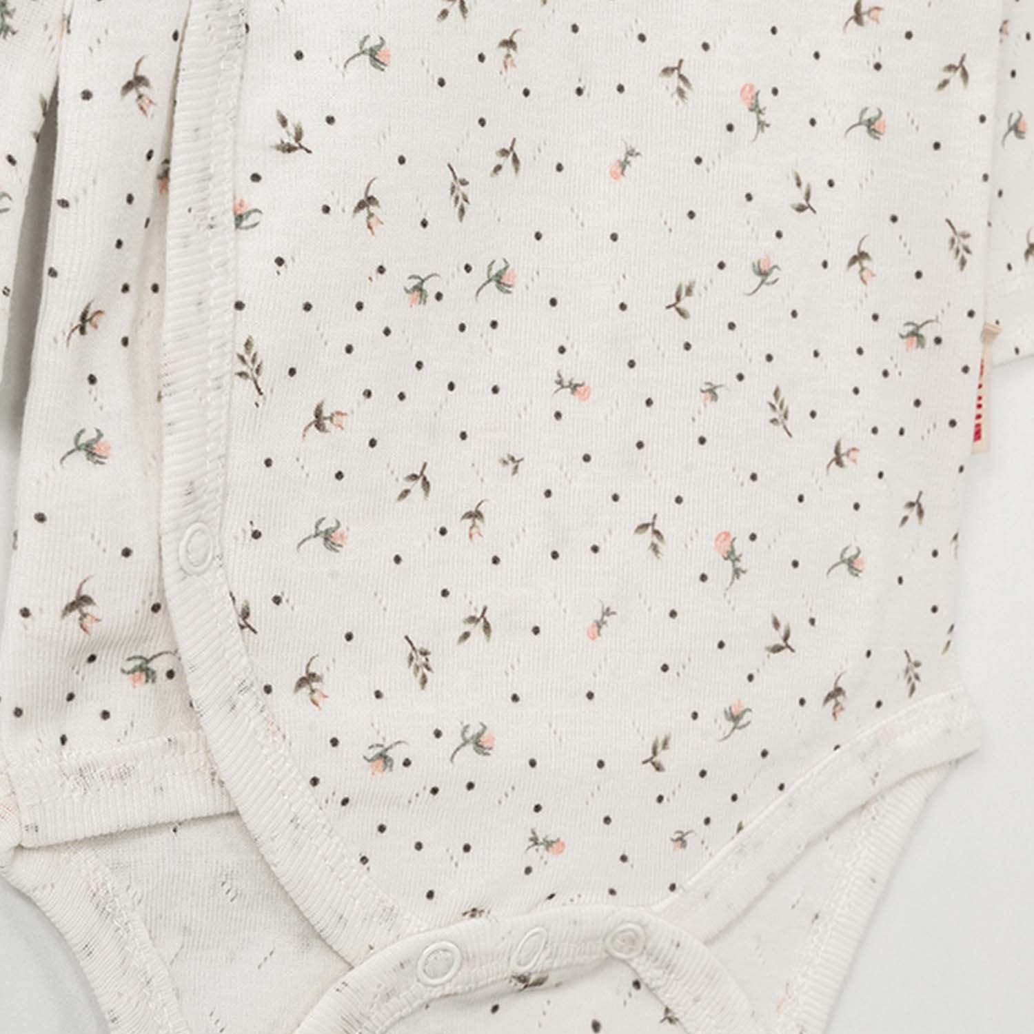 Tiffany Baby Jakarlı Flowering Theme Kruvaze Bebek Body Ekru