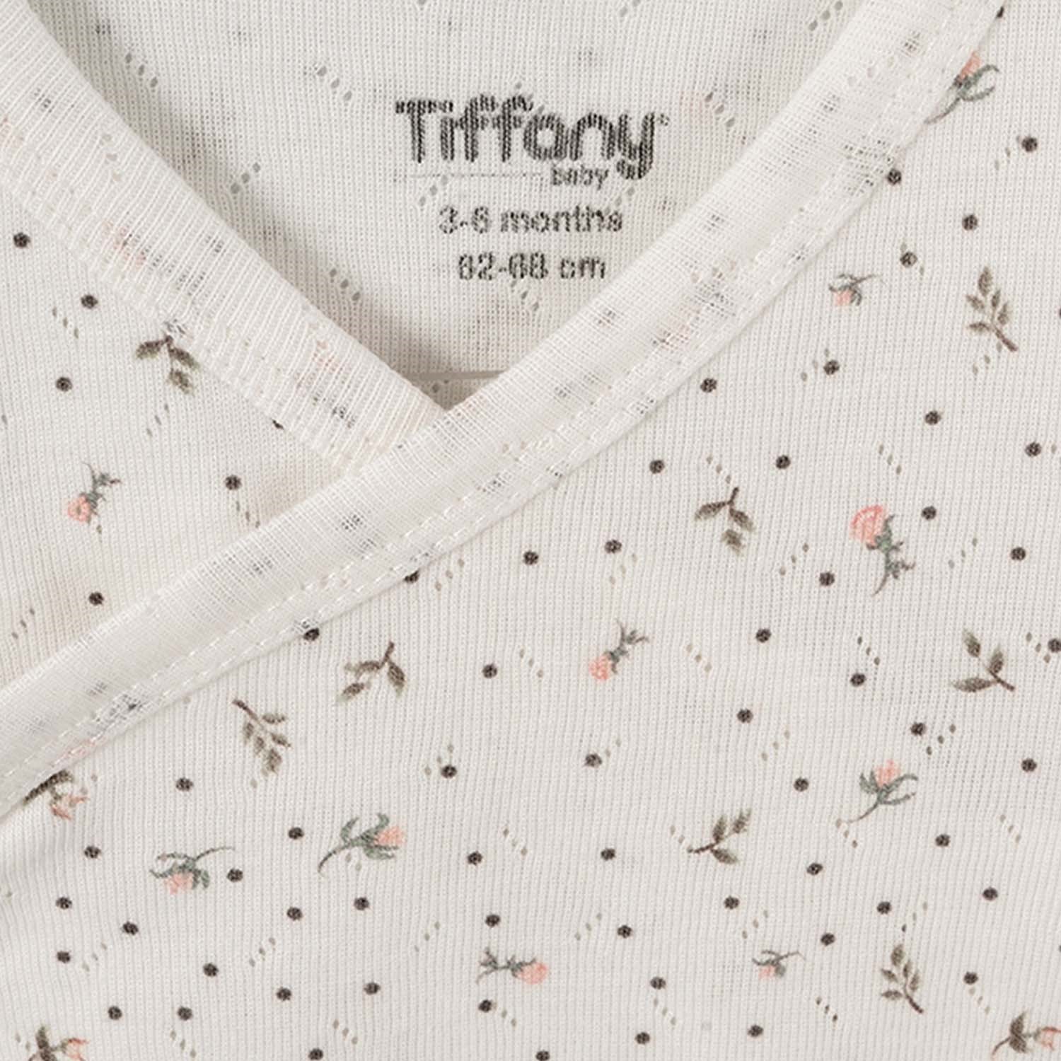 Tiffany Baby Jakarlı Flowering Theme Kruvaze Bebek Body Ekru