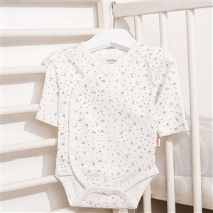 Tiffany Baby Jakarlı Flowering Theme Kruvaze Bebek Body Ekru