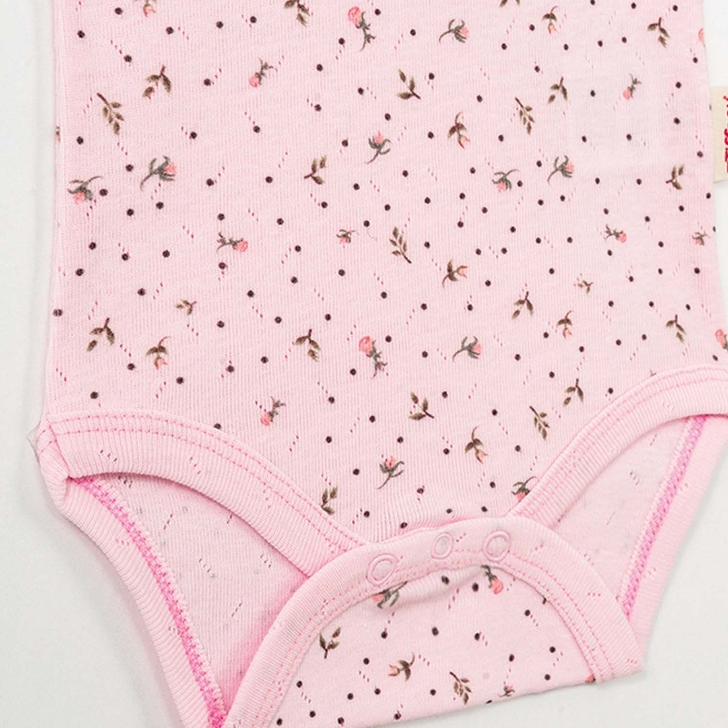 Tiffany Baby Jakarlı Flowering Theme Yarım Kol Bebek Body Pembe