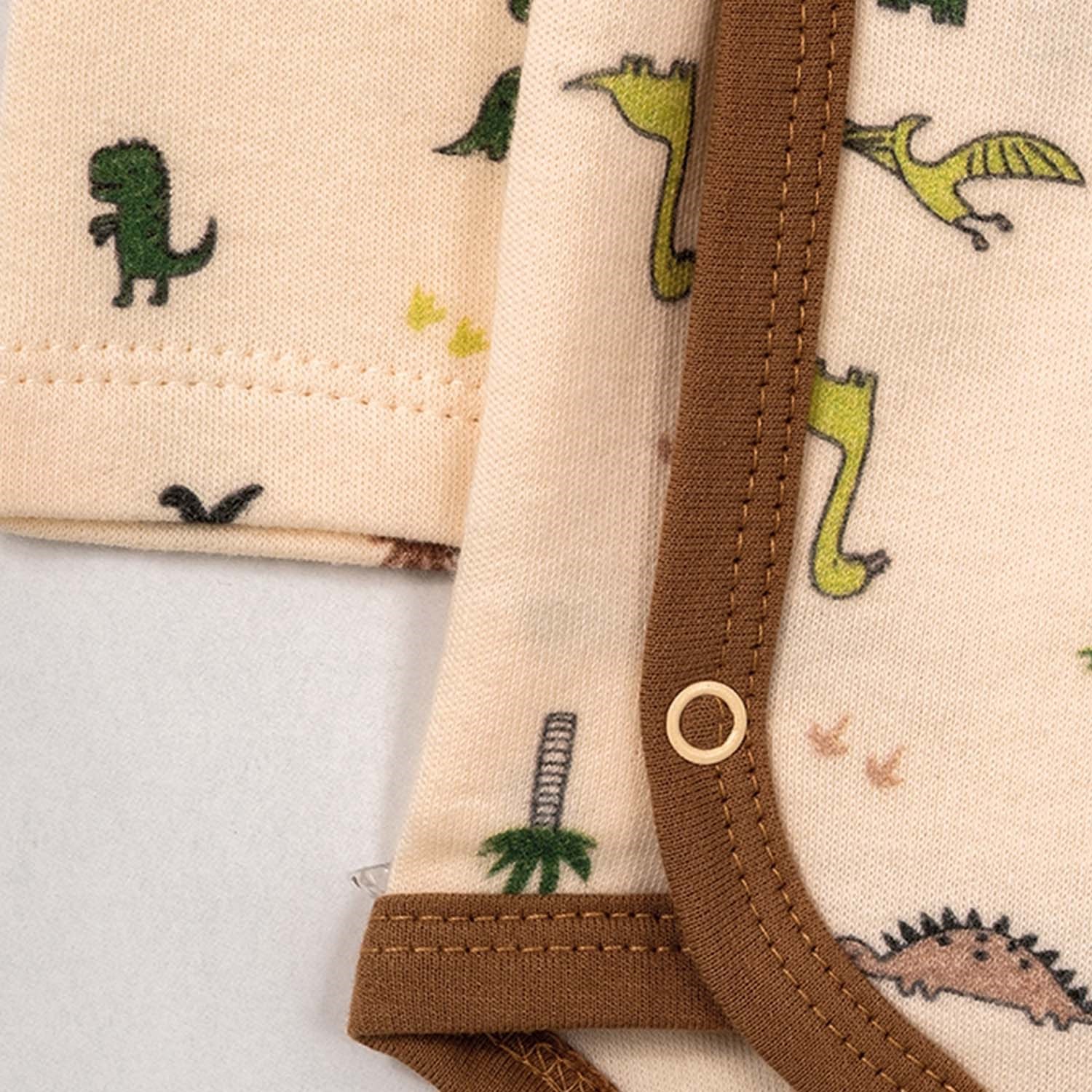 Tiffany Baby Traveller Dino Kruvaze Bebek Body 50022 Ekru