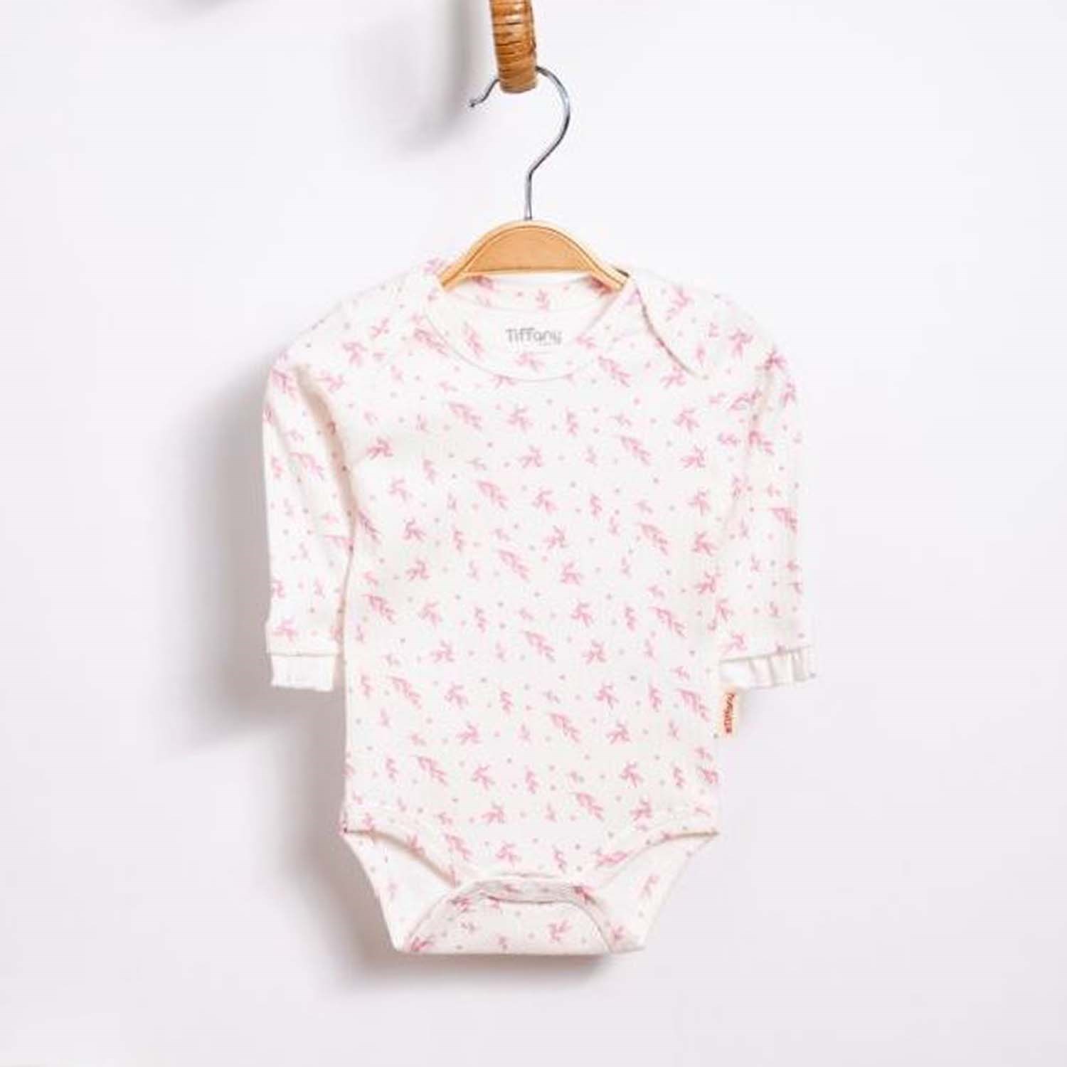 Tiffany Baby Wildflowers Theme Uzun Kollu Bebek Body 63011 Ekru
