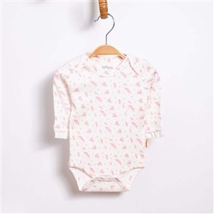 Tiffany Baby Wildflowers Theme Uzun Kollu Bebek Body 63011 Ekru