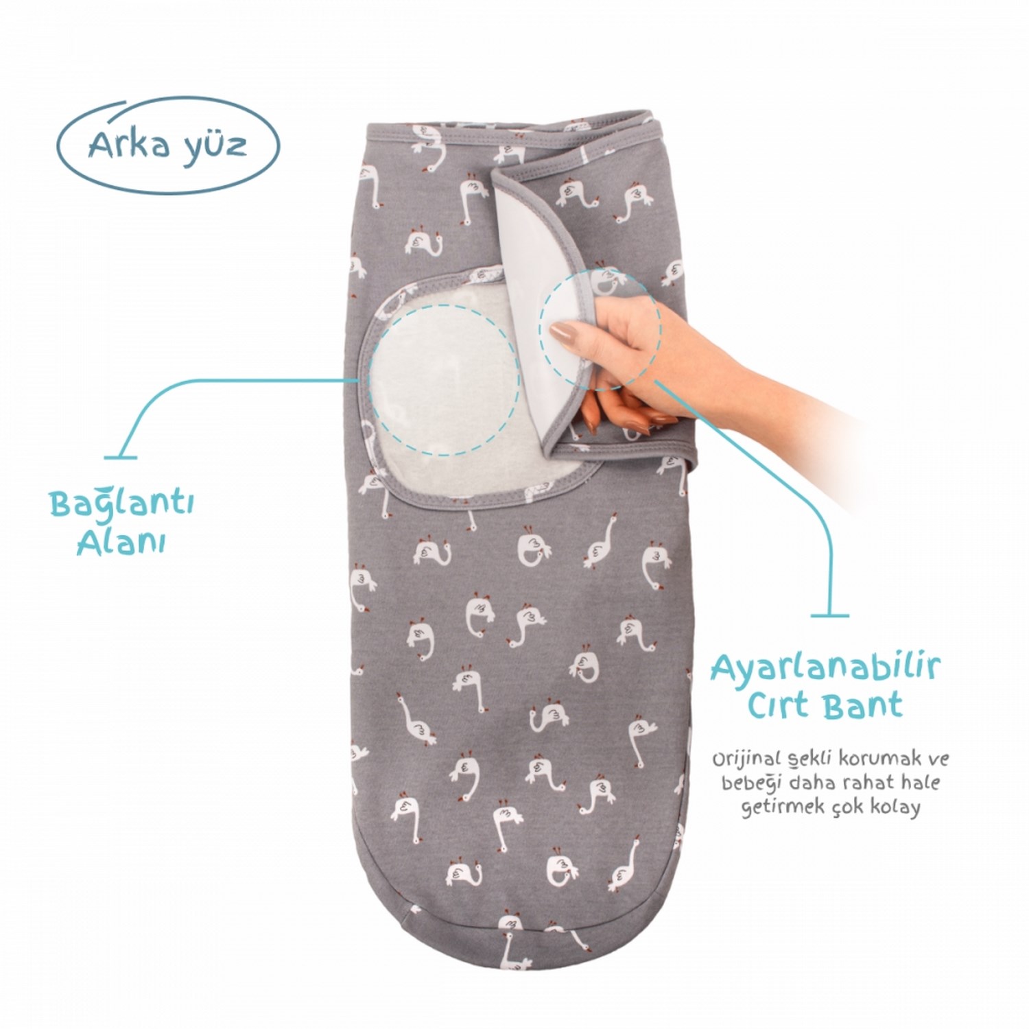 Sevi Bebe İnterlok Bebe Kundak 118 Gri
