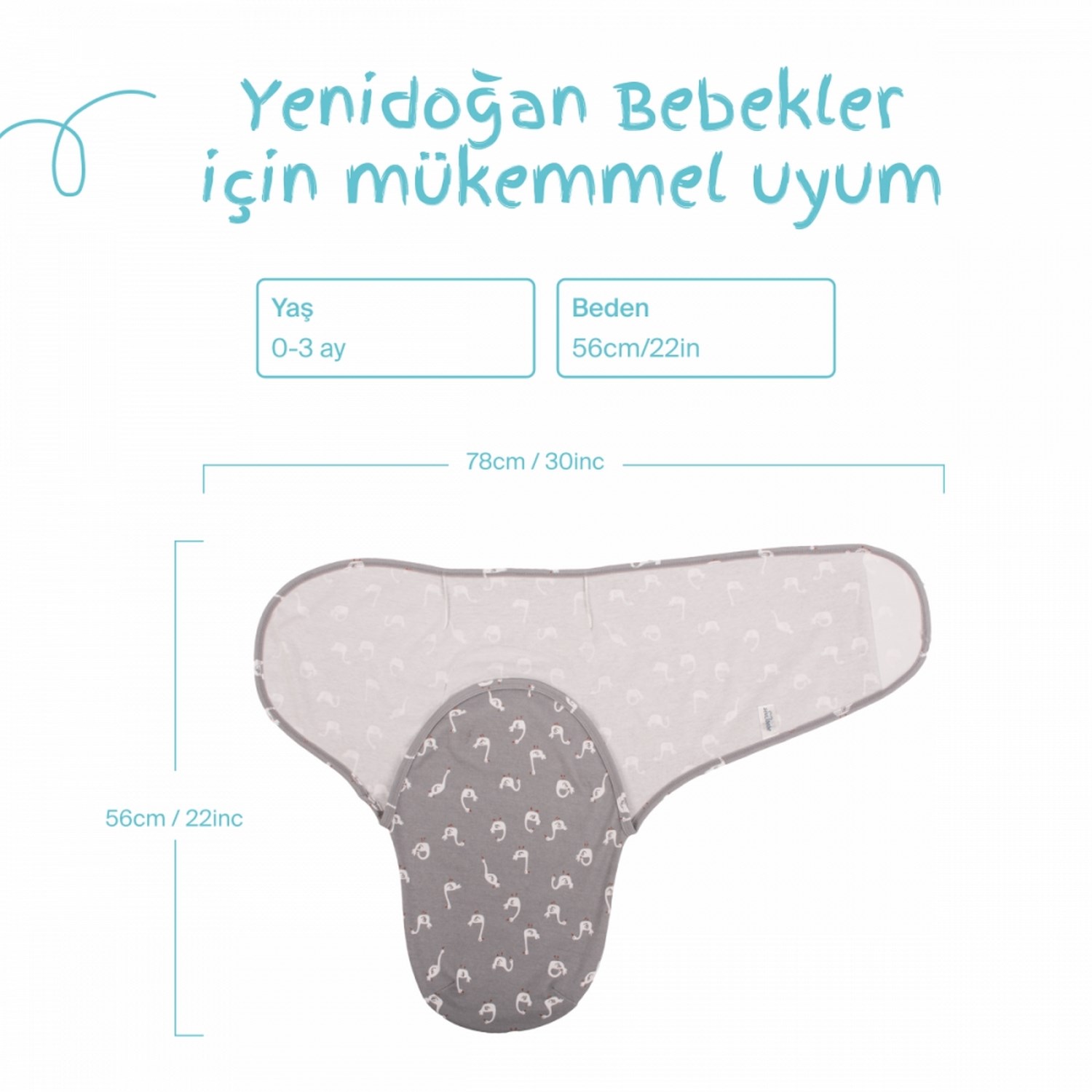 Sevi Bebe İnterlok Bebe Kundak 118 Gri
