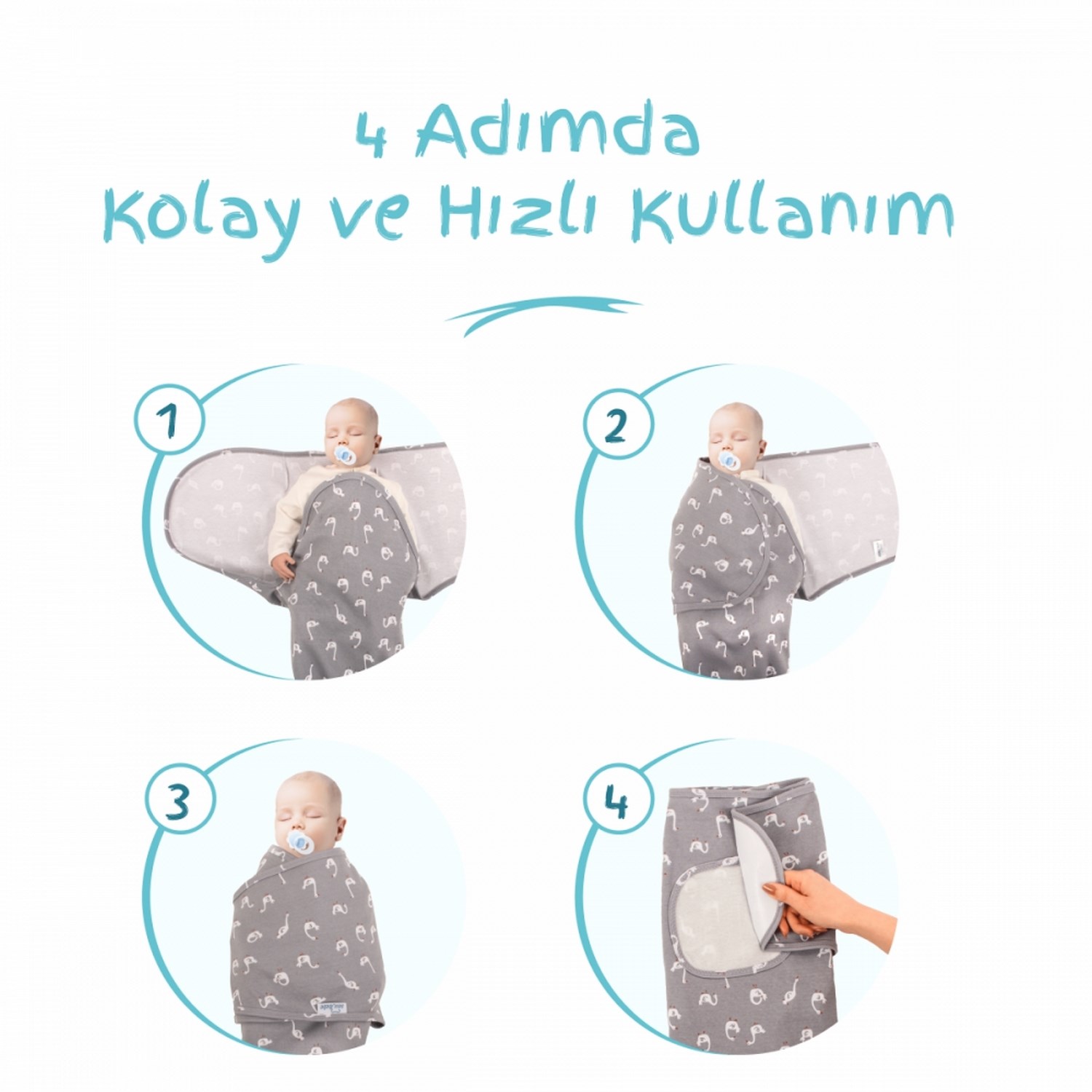 Sevi Bebe İnterlok Bebe Kundak 118 Gri