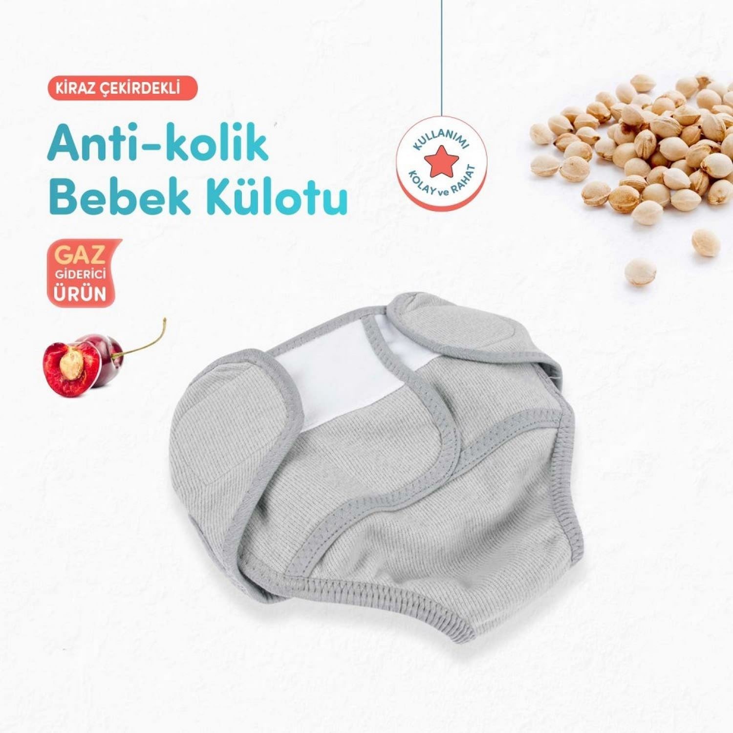 Sevi Bebe Antikolik Bebek Külotu 684 Gri