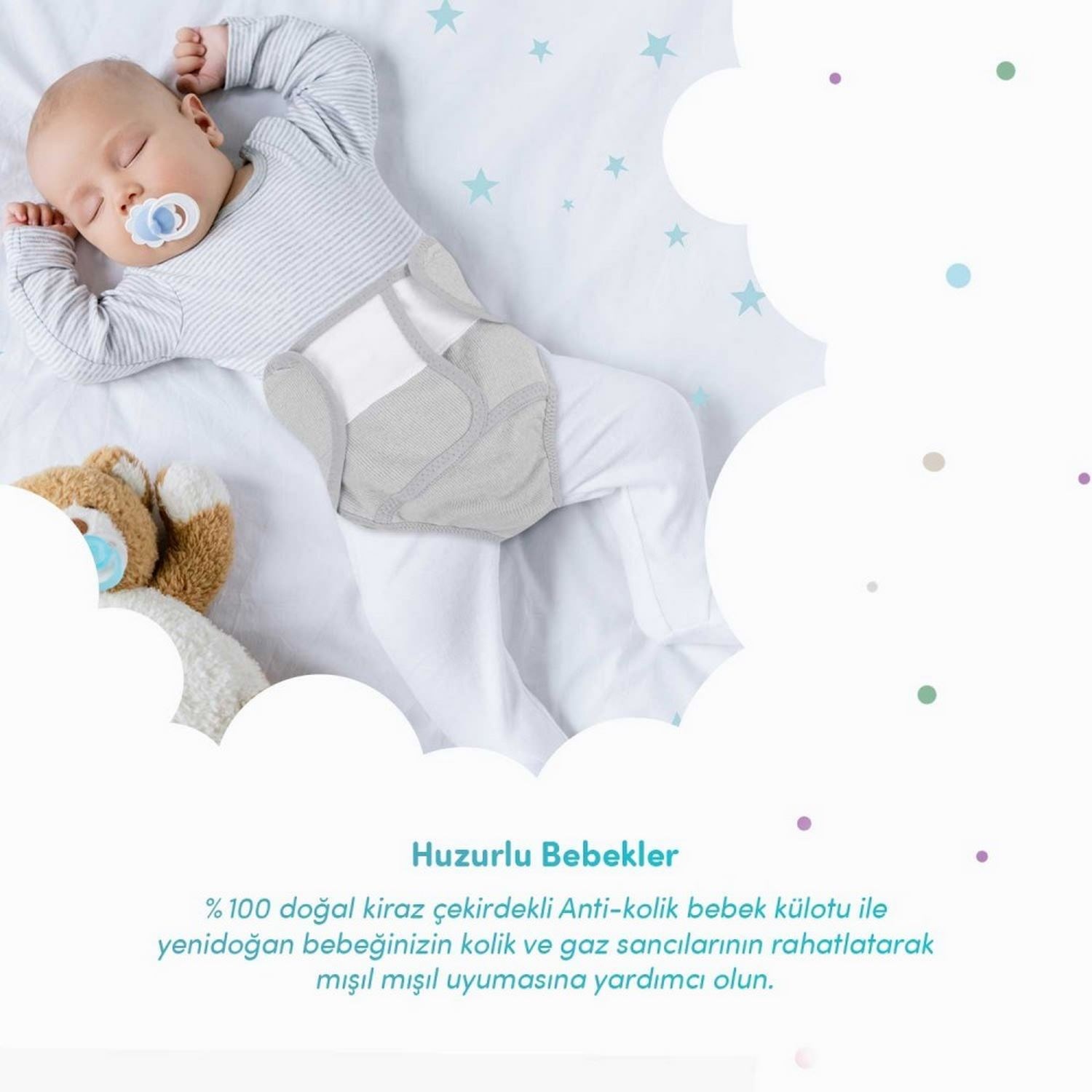 Sevi Bebe Antikolik Bebek Külotu 684 Gri