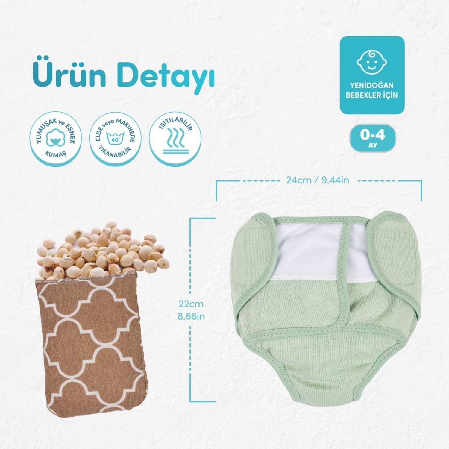 Sevi Bebe Antikolik Bebek Külotu 684 Yeşil