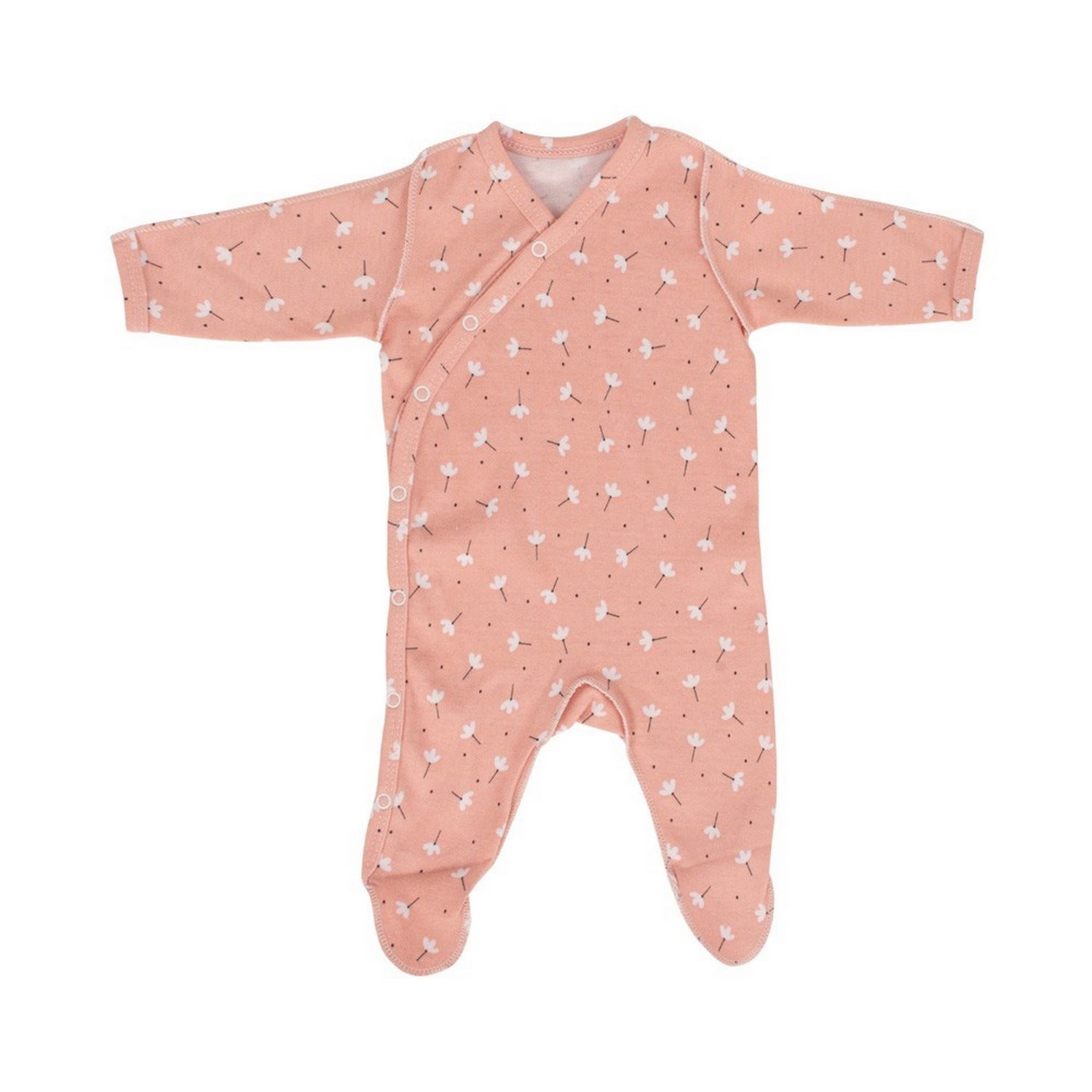 Sevi Bebe Desenli Prematüre Pijama Tulumu 6945 Gül Kurusu