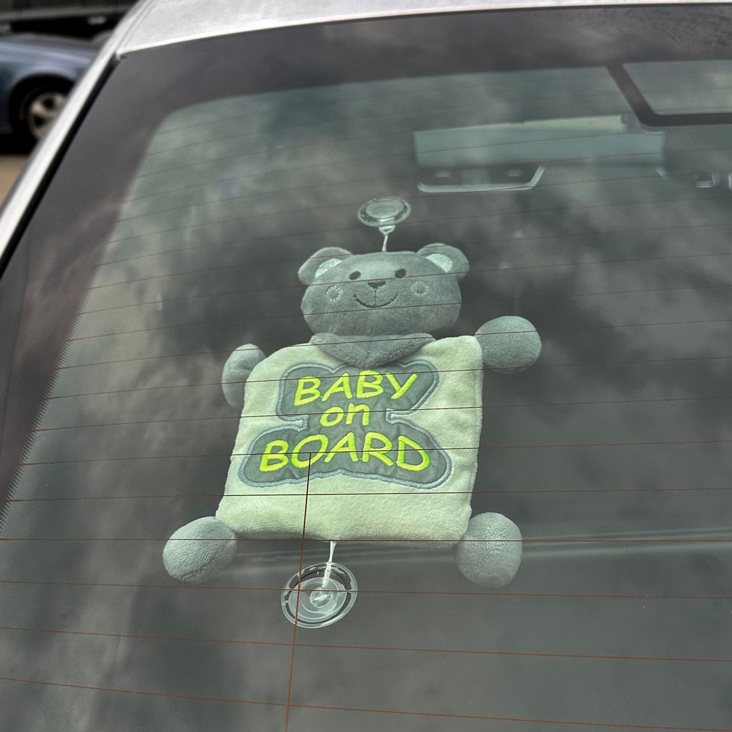 BabyJem Reflektörlü Arabada Bebek Var Aparatı 875 Gri