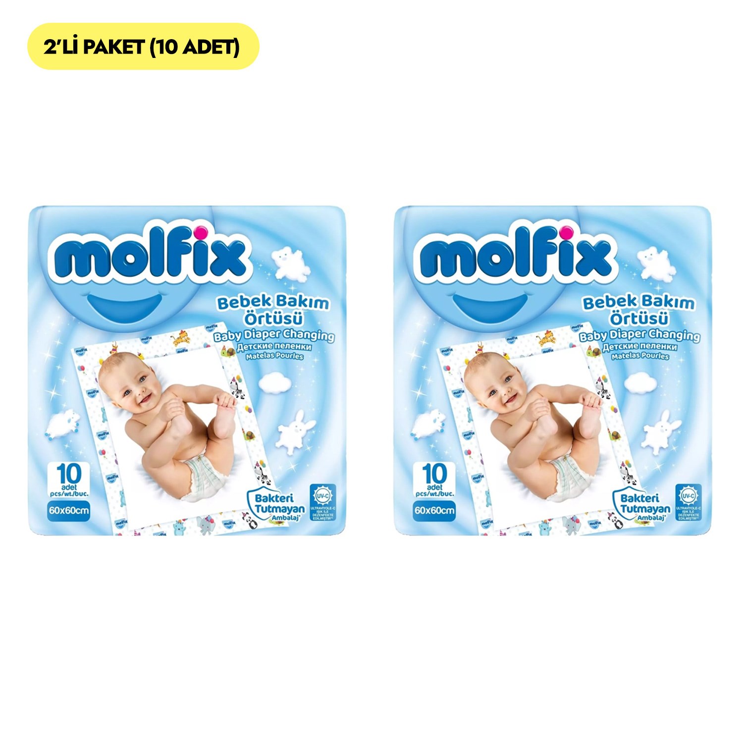 Molfix Bebek Bakım Örtüsü 10 Adet x 2 Paket 