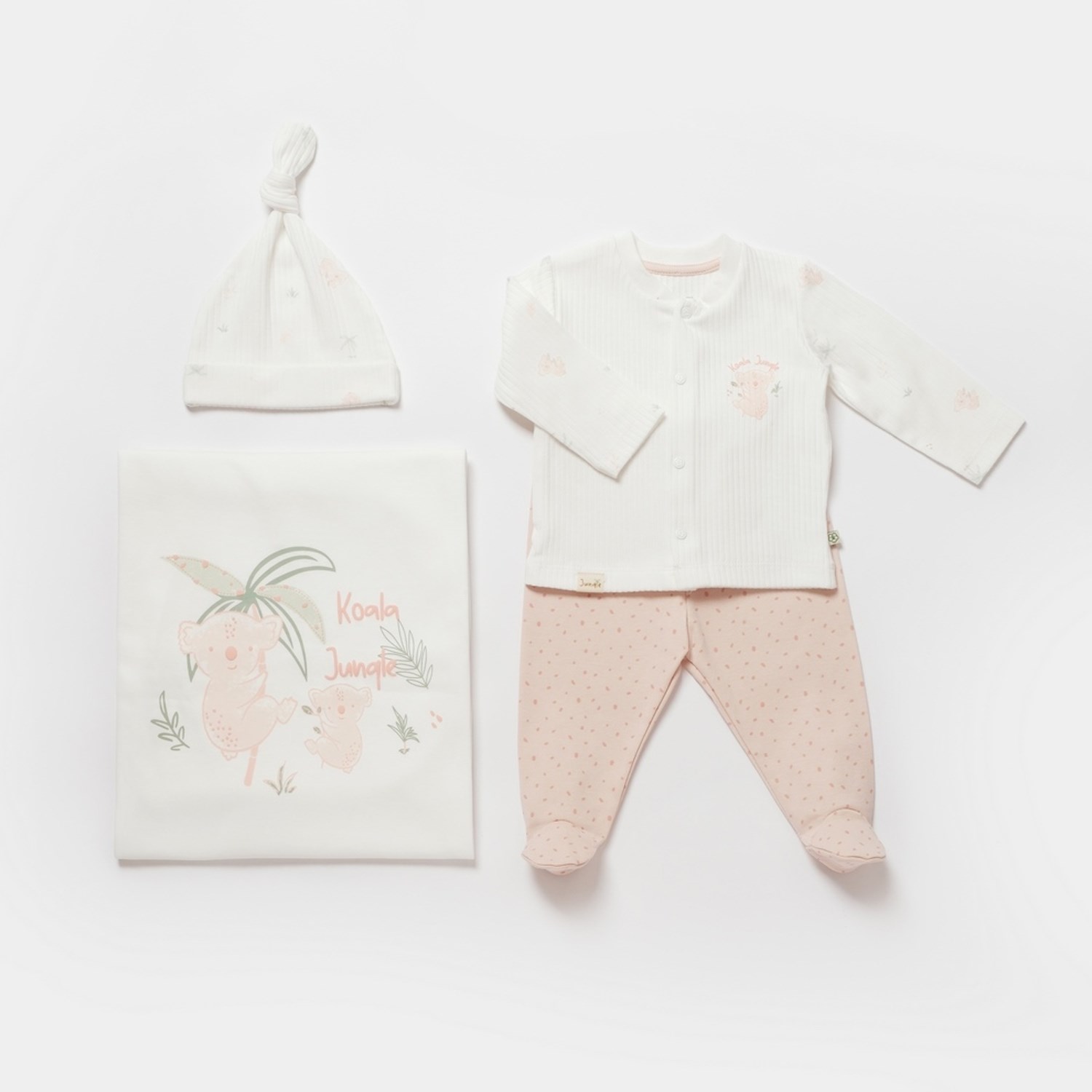 Biorganic Koala Jungle 4'lü Hastane Çıkış Seti 62326 Pembe