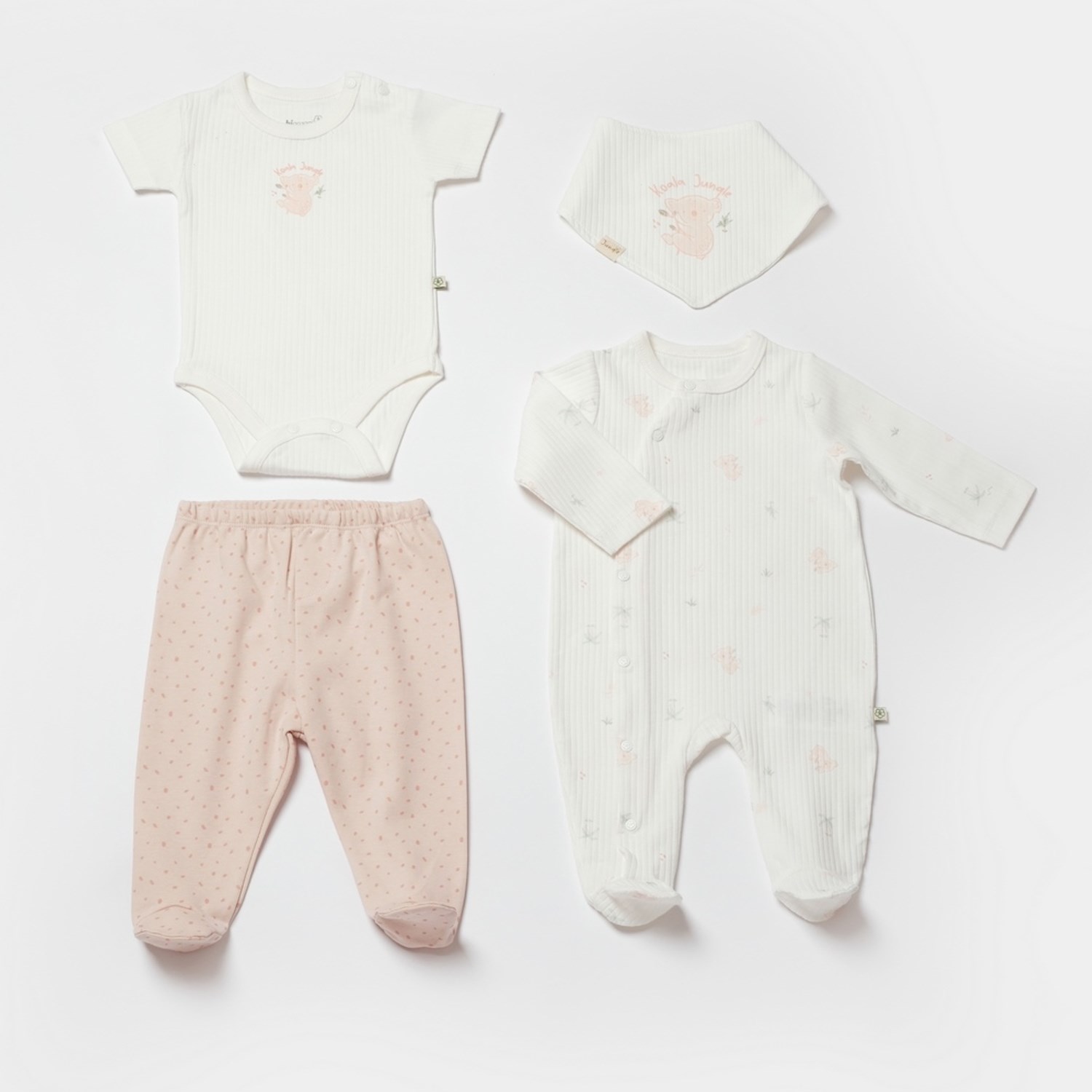 Biorganic Koala Jungle 4'lü Hastane Çıkış Seti 62327 Pembe