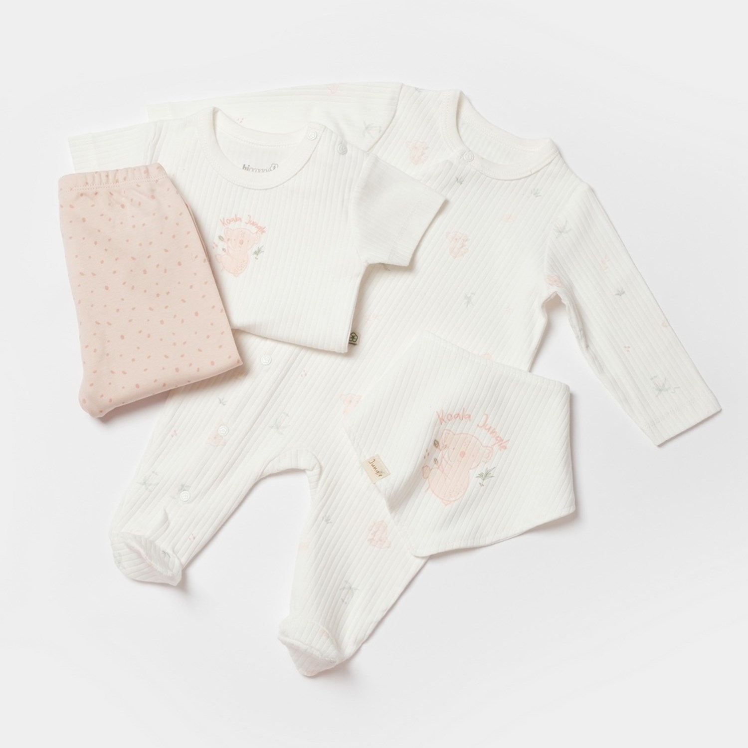 Biorganic Koala Jungle 4'lü Hastane Çıkış Seti 62327 Pembe