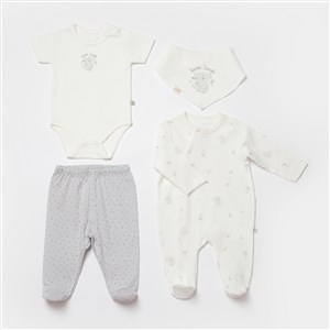 Biorganic Koala Jungle 4'lü Hastane Çıkış Seti 62327 Gri