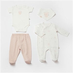 Biorganic Koala Jungle 4'lü Hastane Çıkış Seti 62327 Pembe