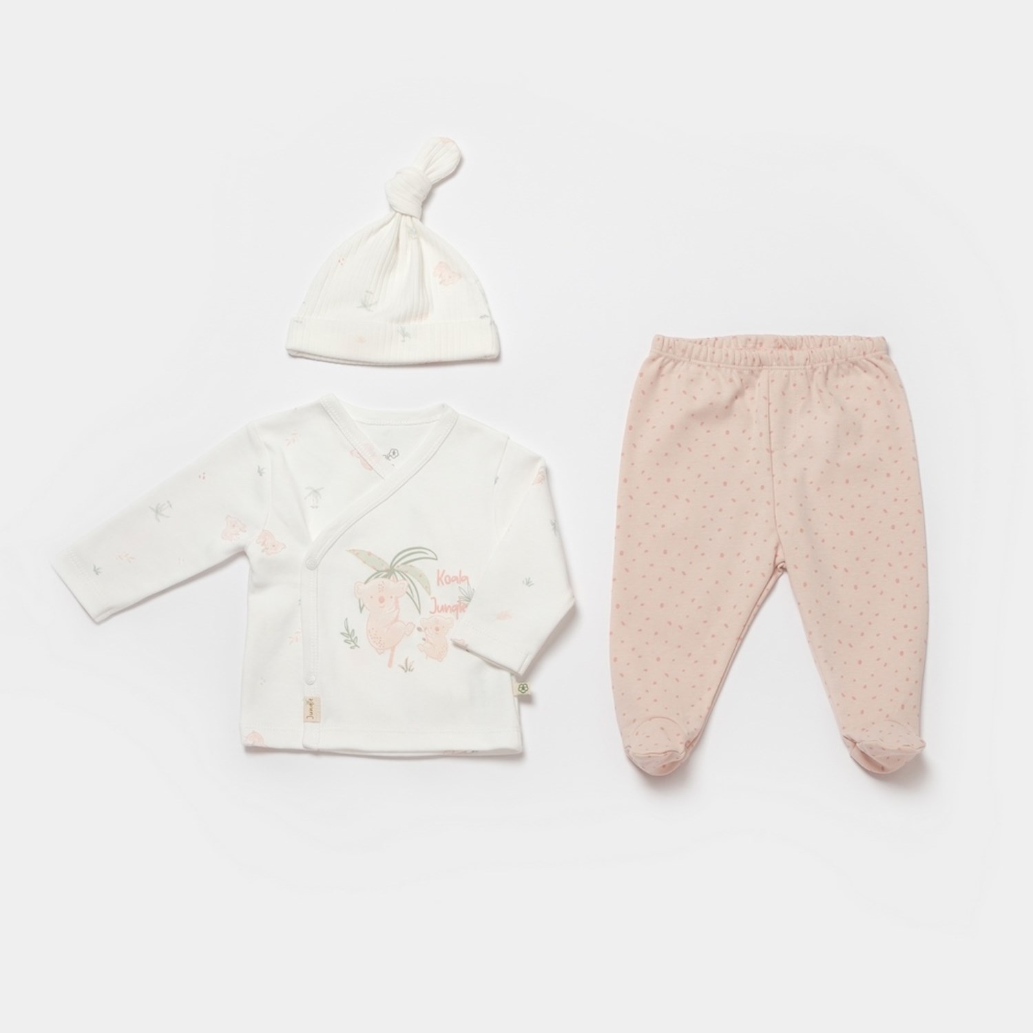 Biorganic Koala Jungle 3'lü Bebek Takımı 73315 Pembe