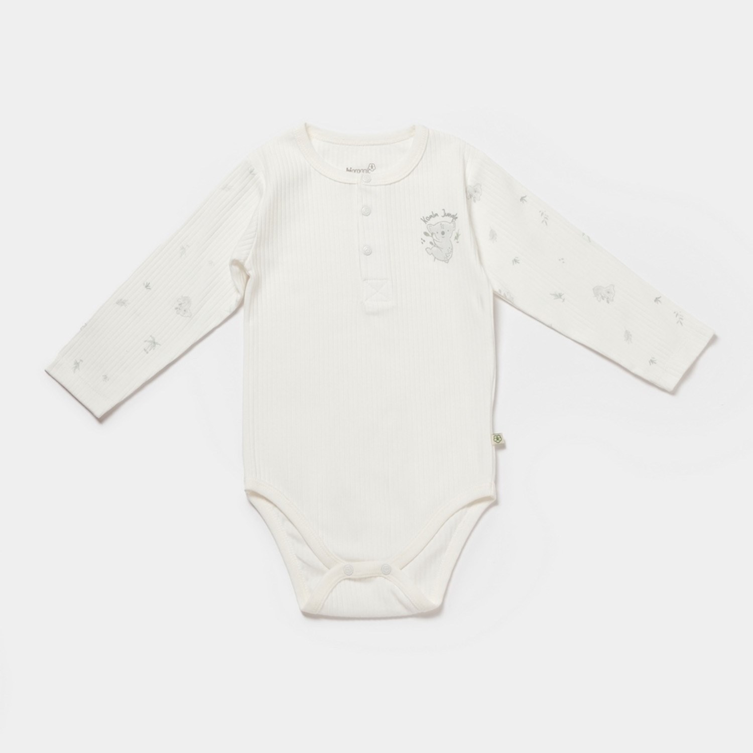 Biorganic Koala Jungle Uzun Kollu Bebek Body 56973 Gri