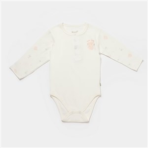 Biorganic Koala Jungle Uzun Kollu Bebek Body 56973 Pembe