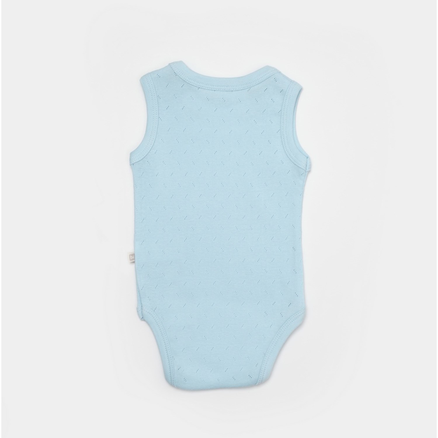 Bibaby Jakarlı 2'li Atlet Body 56992 Mavi-Ekru