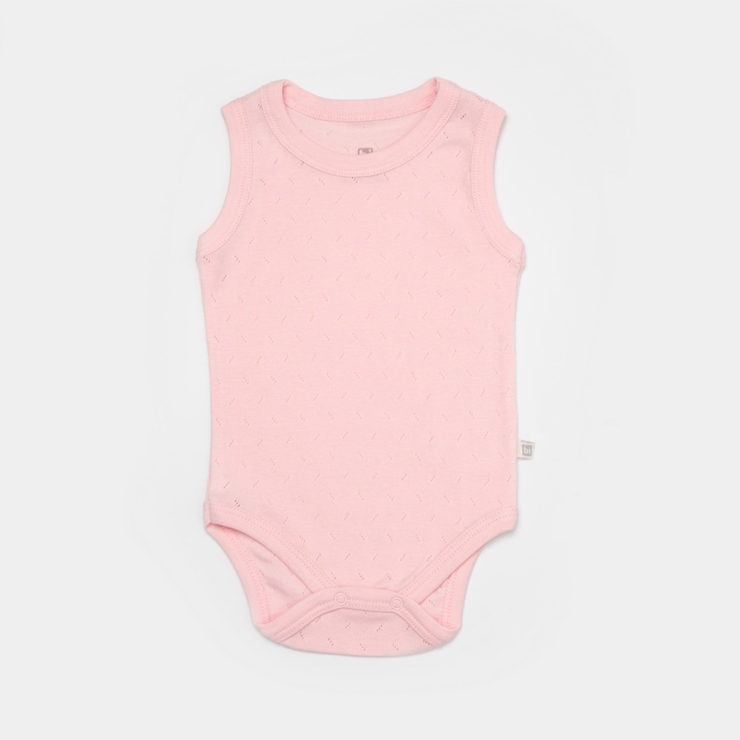 Bibaby Jakarlı 2'li Atlet Body 56992 Pembe-Ekru