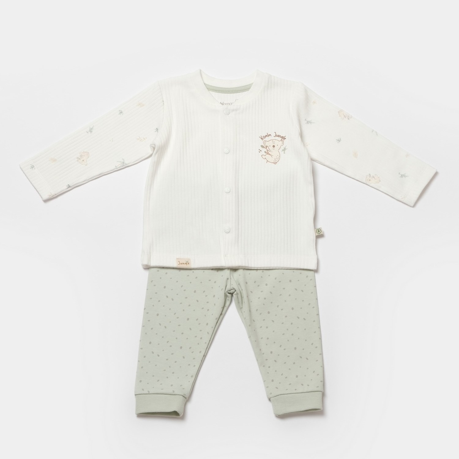 Biorganic Koala Jungle Pijama Takımı 59777 Mint