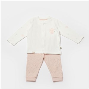 Biorganic Koala Jungle Bebek Pijama Takımı 59777 Pembe