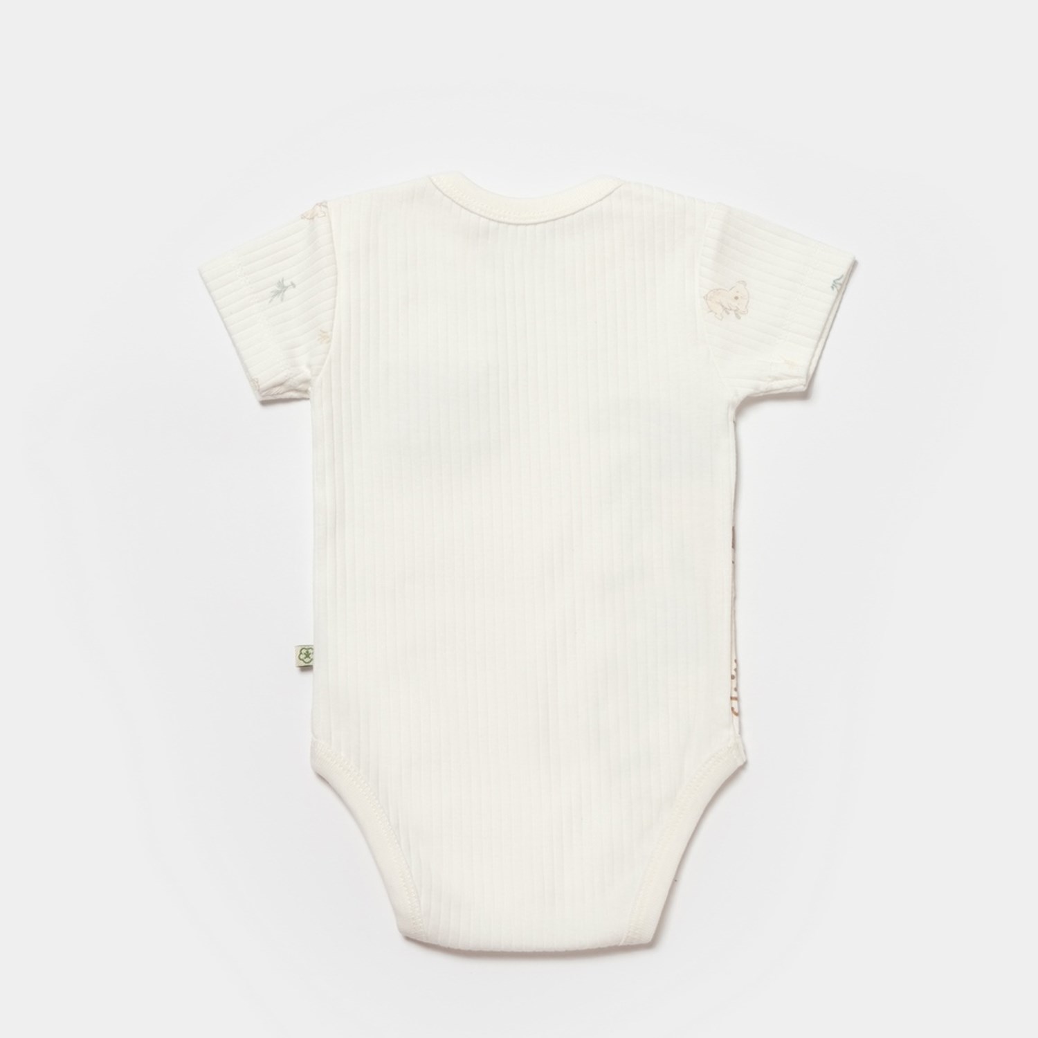 Biorganic Koala Jungle Kısa Kollu Bebek Body 56968 Mint