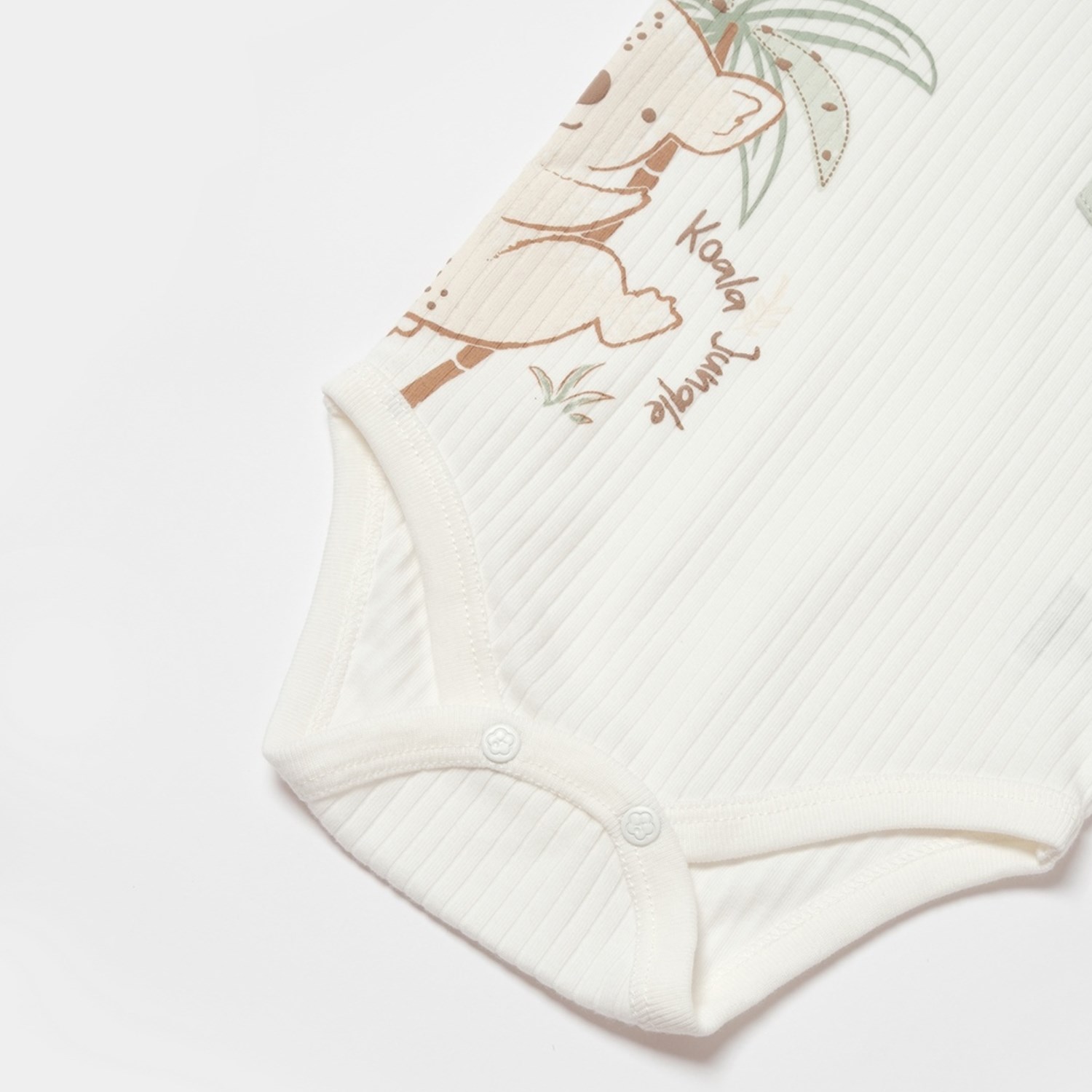 Biorganic Koala Jungle Kısa Kollu Bebek Body 56968 Mint
