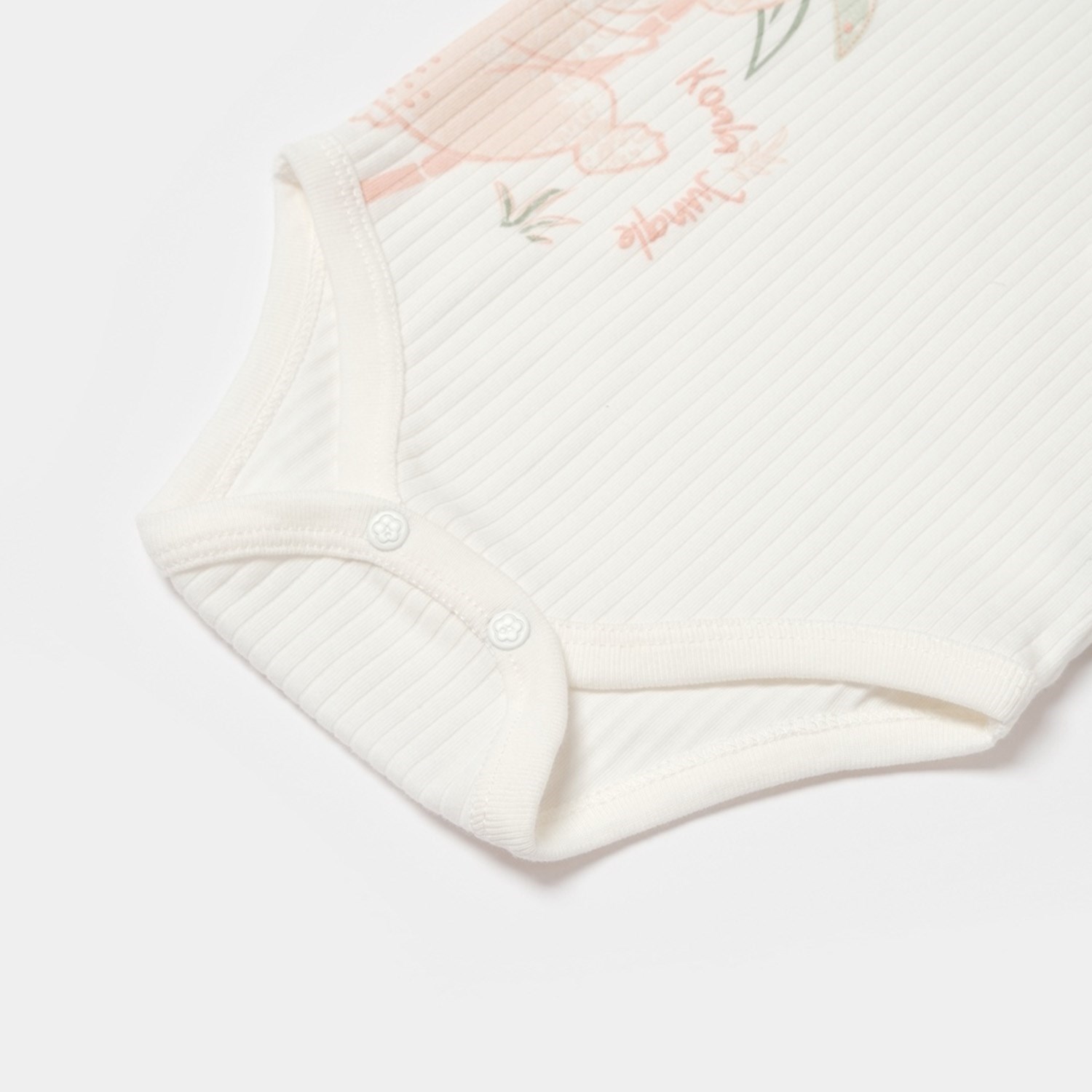 Biorganic Koala Jungle Uzun Kollu Bebek Body 56969 Pembe