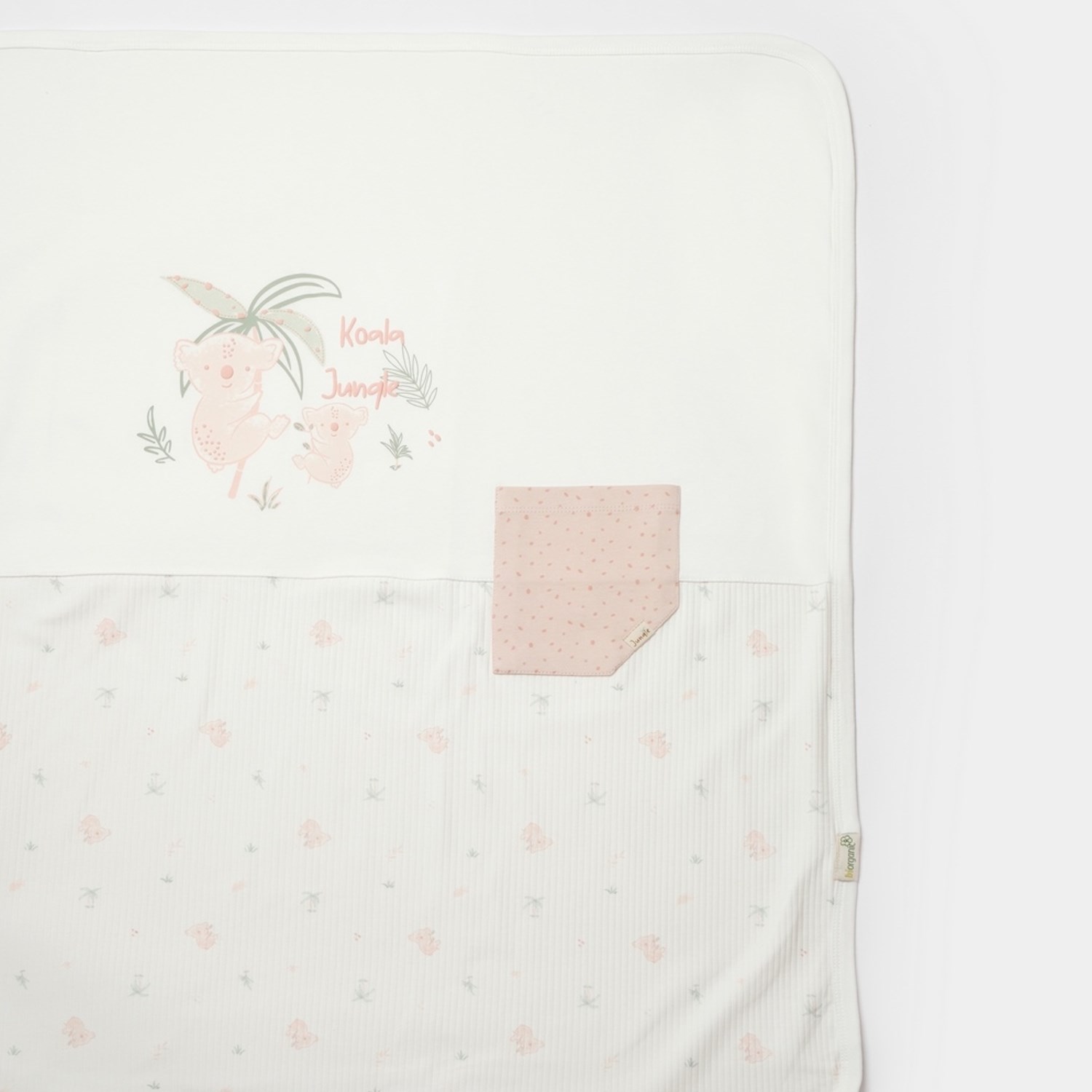 Biorganic Koala Jungle Bebek Battaniyesi 85x90 Cm 64684 Pembe