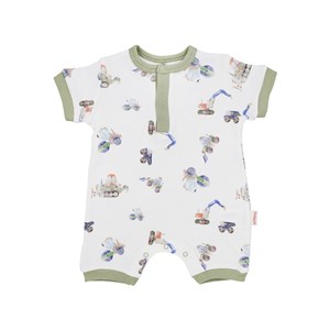 Tiffany Baby Work Machine Yarım Kol Kısa Bebek Tulumu 13026 Ekru