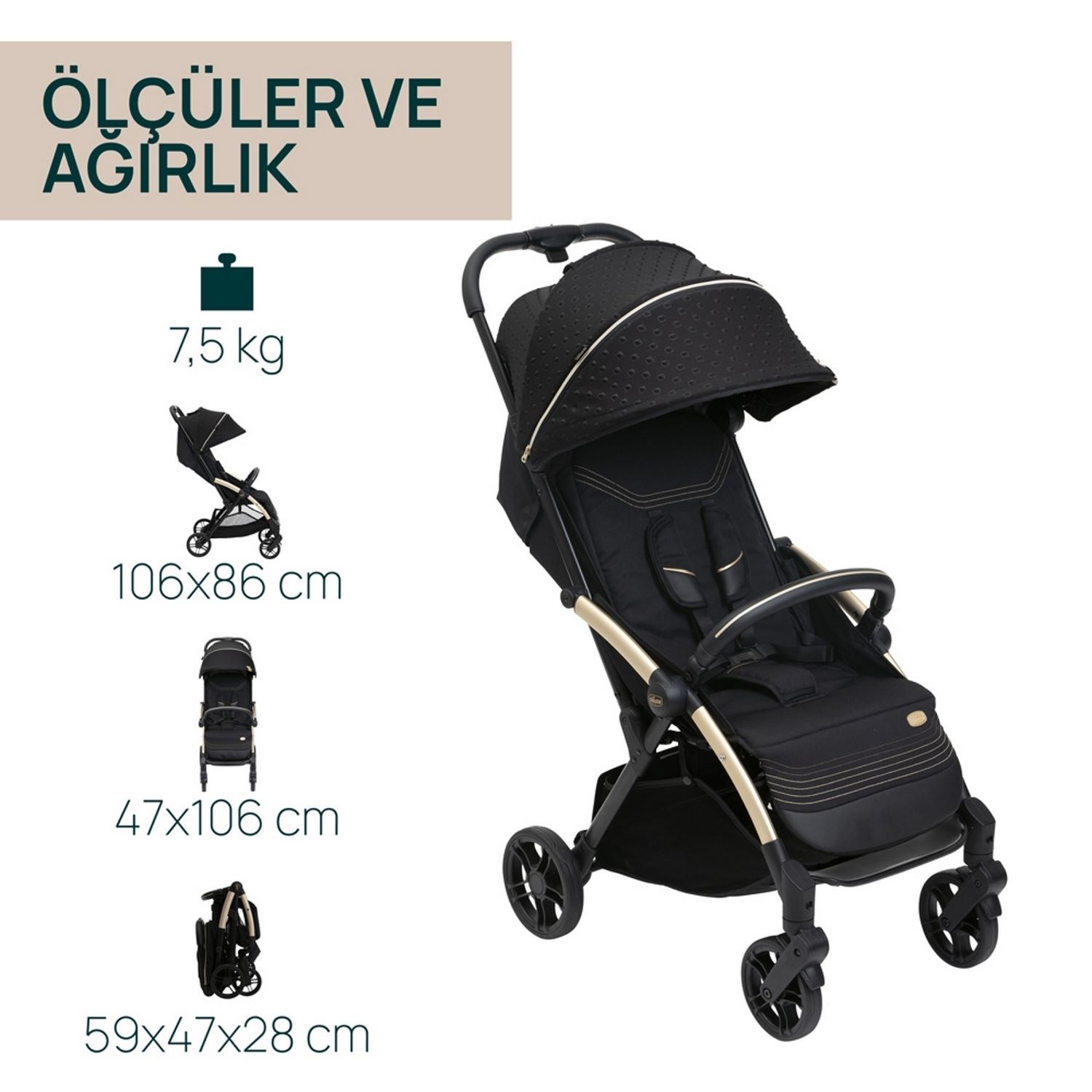 Chicco XPlus Bebek Arabası Black Relux