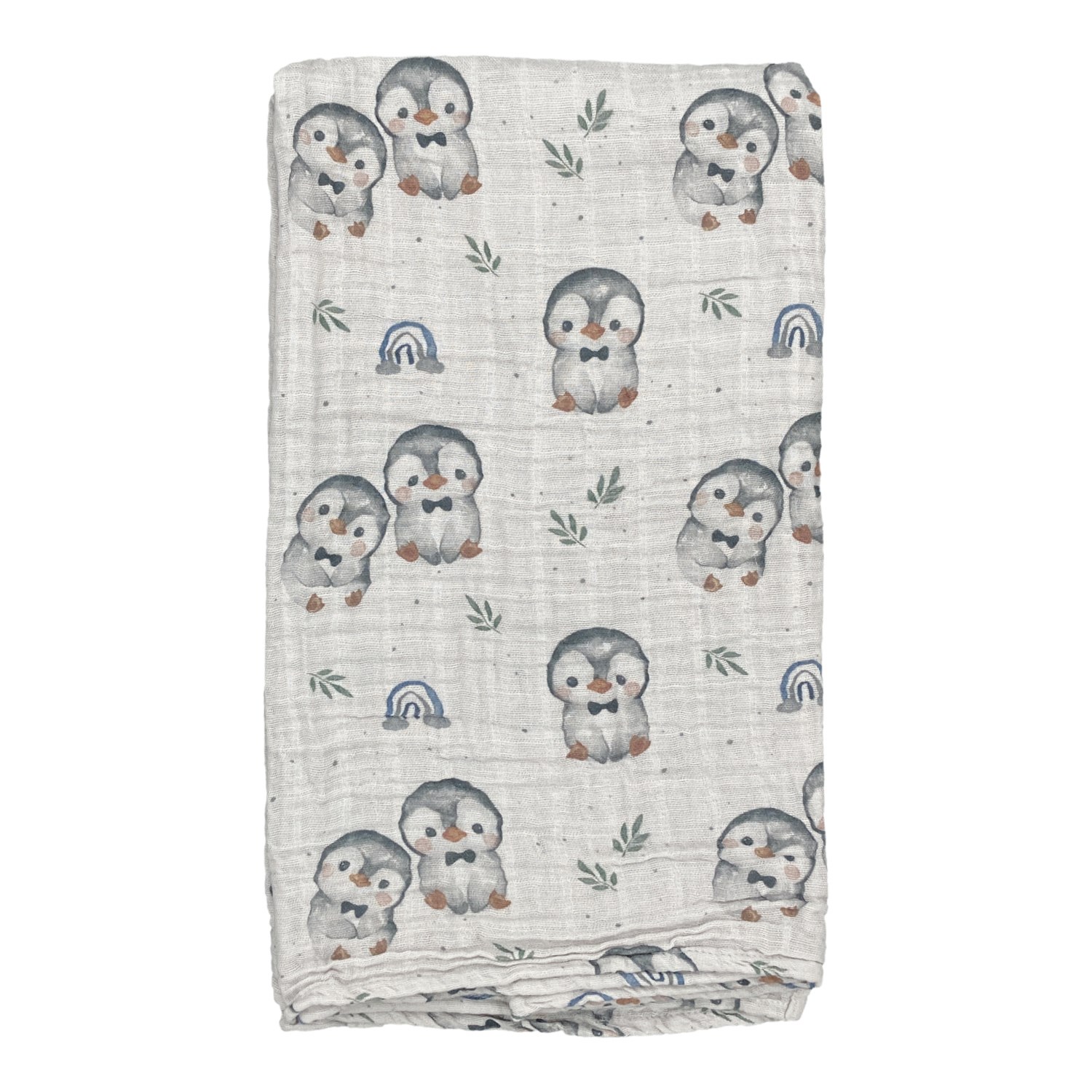 Tiffany Baby Baskılı Müslin Bebek Battaniyesi 79080 Koyu Gri