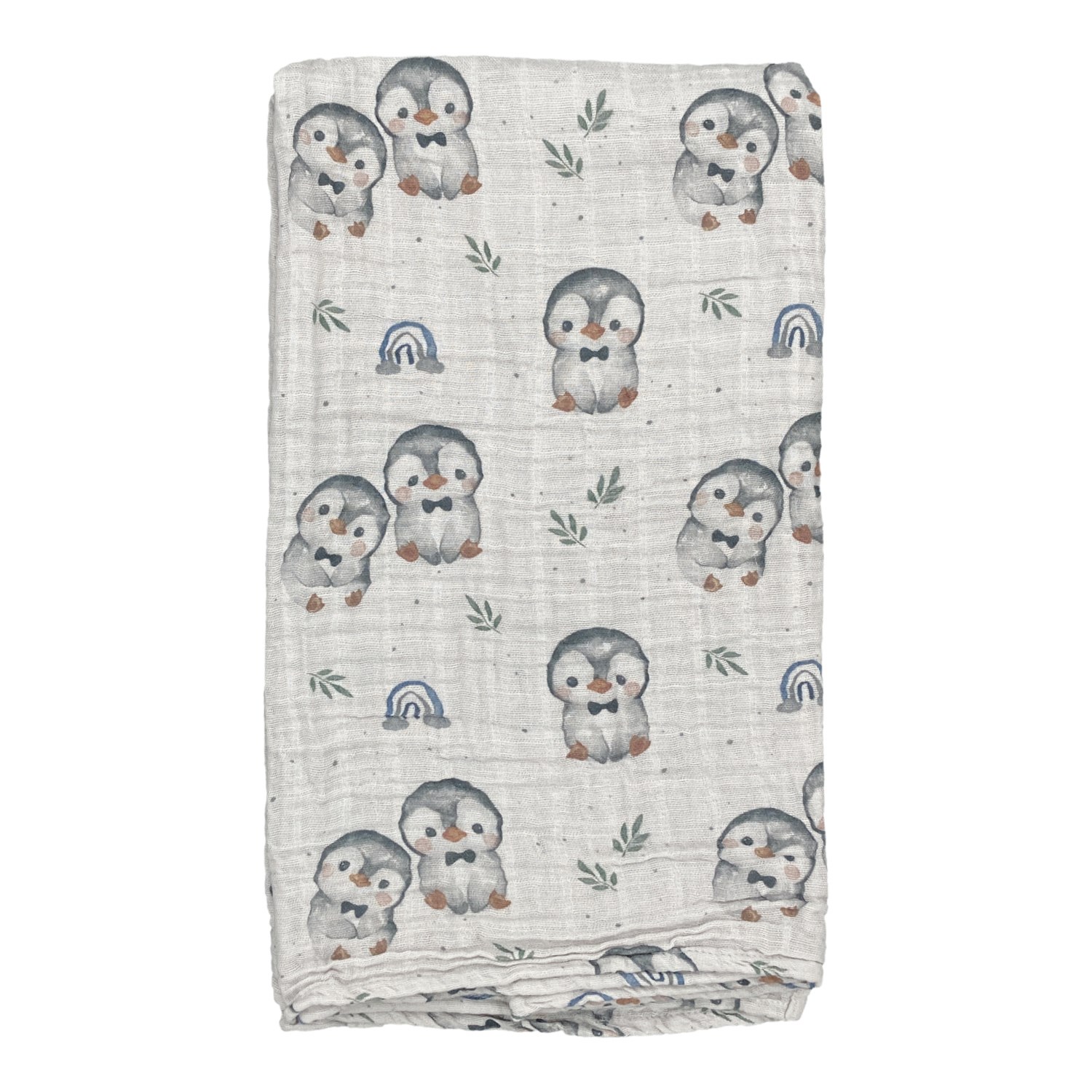 Tiffany Baby Baskılı Müslin Bebek Battaniyesi 100x110 Cm 79080 Koyu Gri