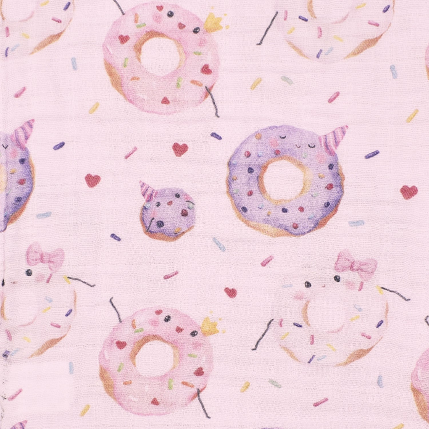 Tiffany Baby Baskılı Müslin Bebek Battaniyesi 79080 Pembe-Lila